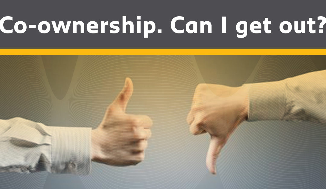 Co-ownership. Is it for life, or can I get out?